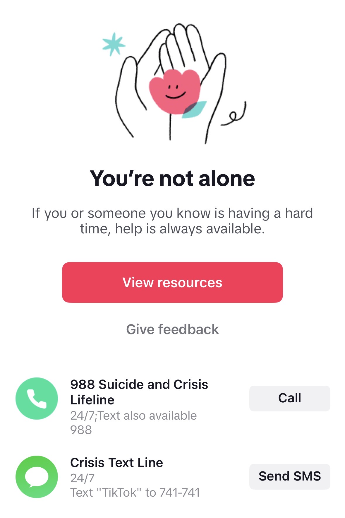 TikTok's response to 'suicide'